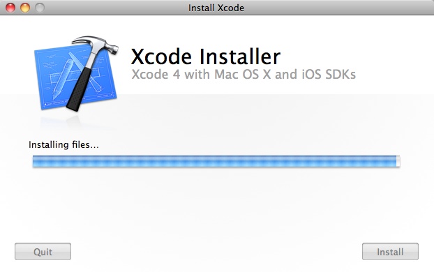 xcode install stuck xcode install stuck