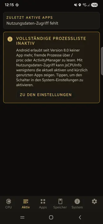 Aktive Apps