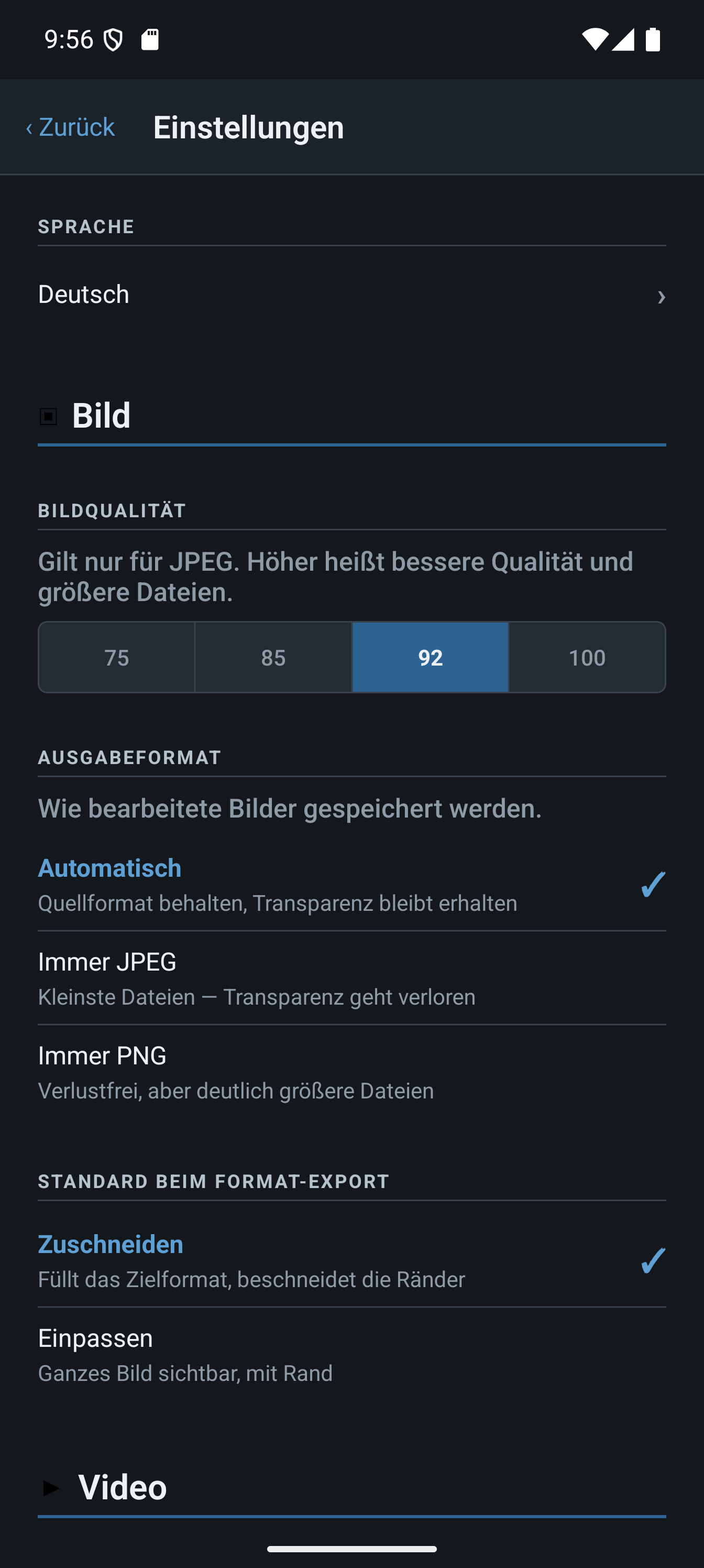 Einstellungen