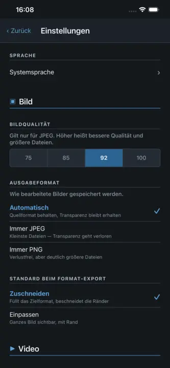 Einstellungen