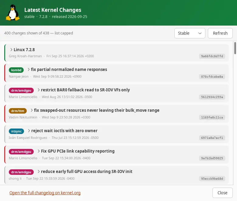 Latest Changes
