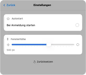 Einstellungen