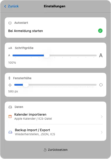 Einstellungen