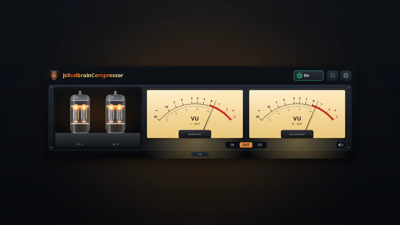 Eingeklappt &ndash; nur R&ouml;hren und VU-Meter