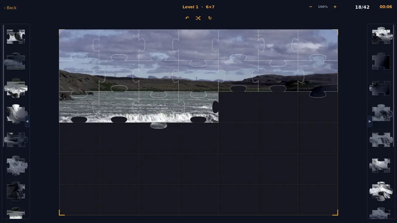 Ein Puzzle im Spiel