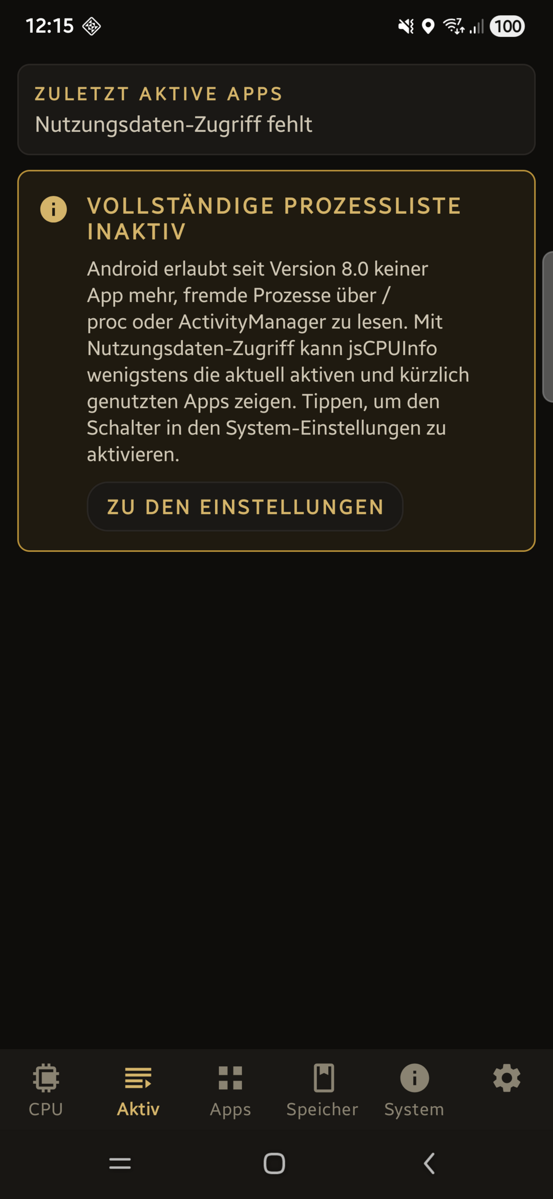 Aktive Apps